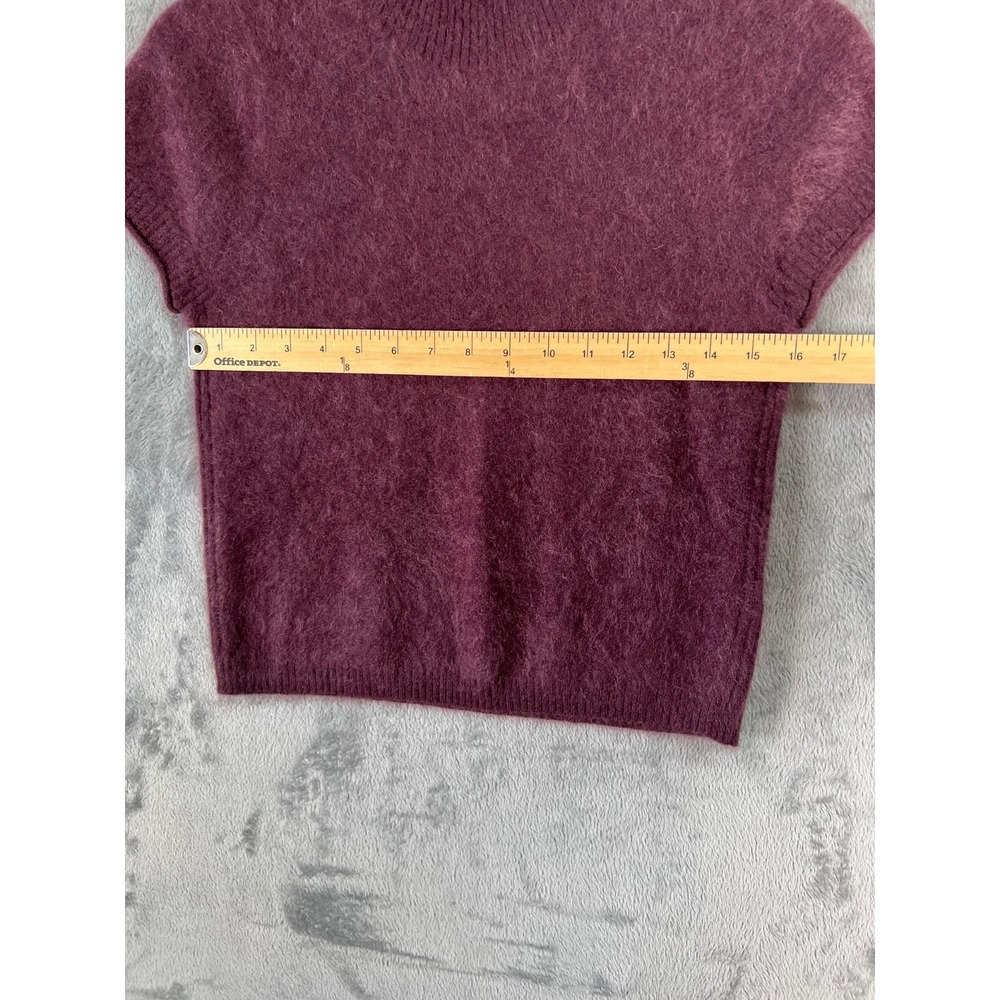 ME+EM 100% Cashmere Jumper Sweater XS Burgundy Mock Neck Pullover - Picture 4 of 9